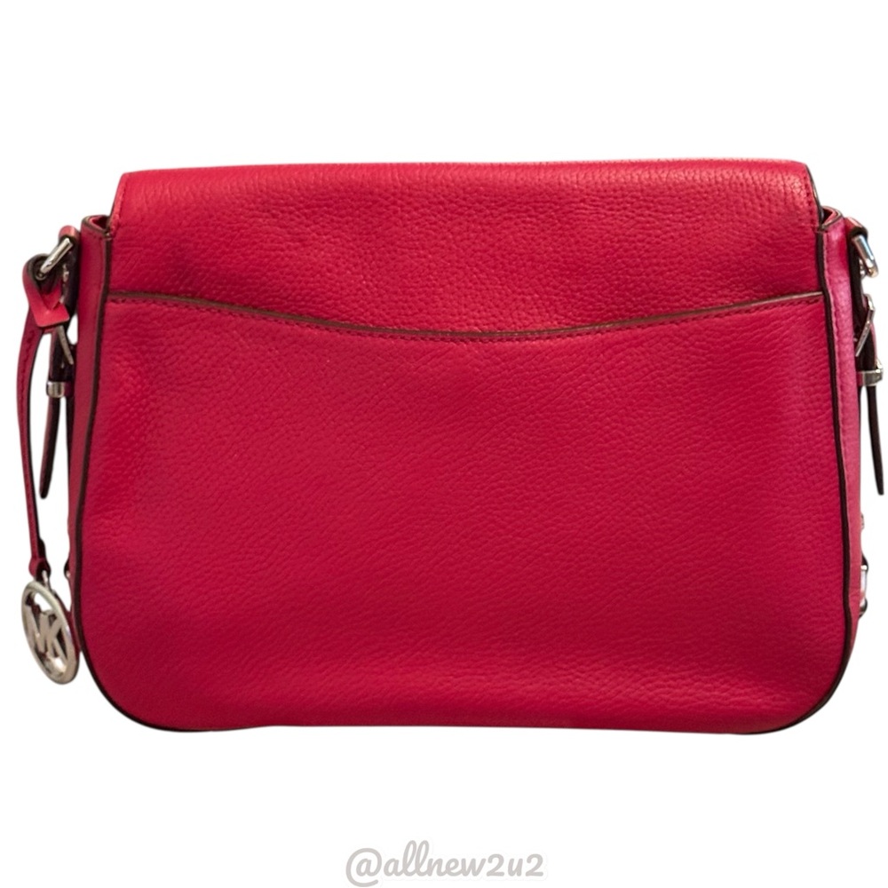 Michael Kors Medium Evie Flap Shoulder Bag Bright Red (pink) HP - Picture 6 of 14